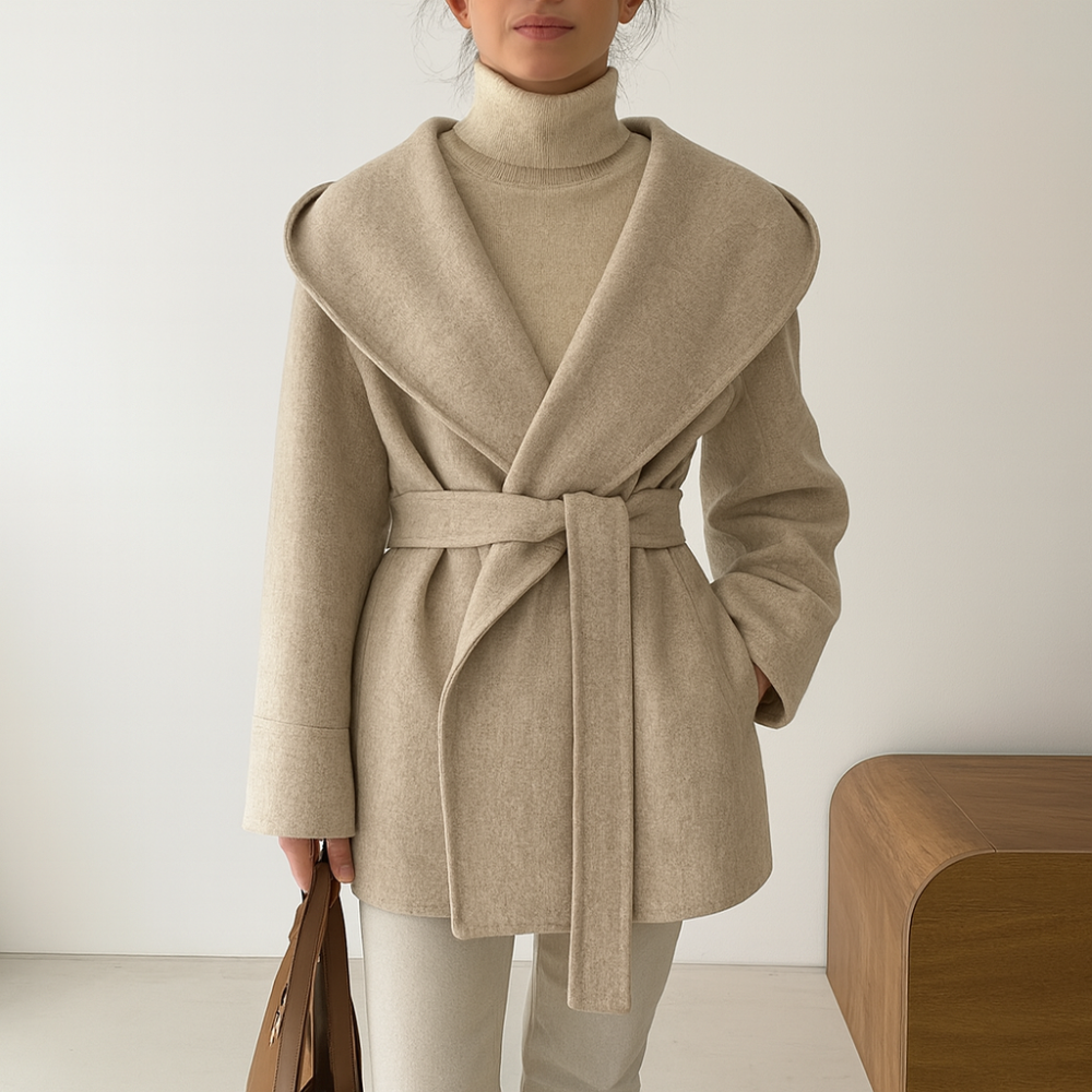 Casaco de Lã Batida Ellior - Elegância e Conforto no Inverno